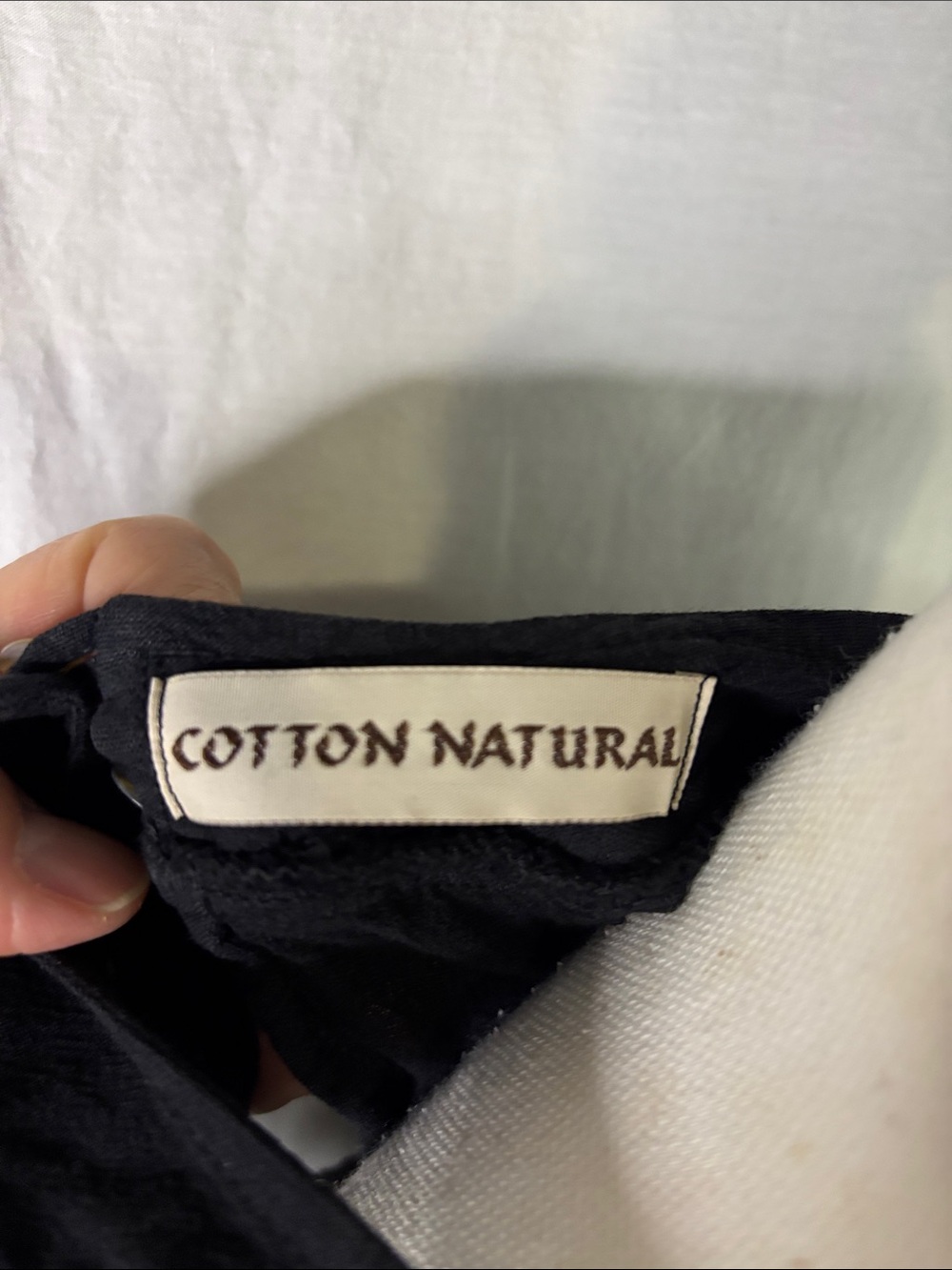 Cotton Natural Black Halter Dress Boho/Hippie (48) - Picture 2 of 7